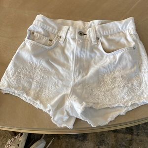Rag and Bone white denim shorts